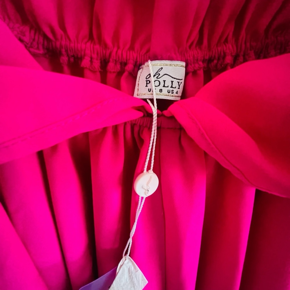 Oh Poly Pink Off-Shoulder Women's Dress - Picture 3 of 6